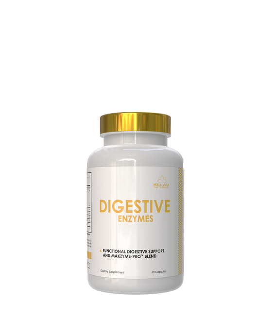 Pura Vida Digestive Enzymes – Advanced Enzyme & Probiotic Blend for Bloating, Gas, and Nutrient Absorption
